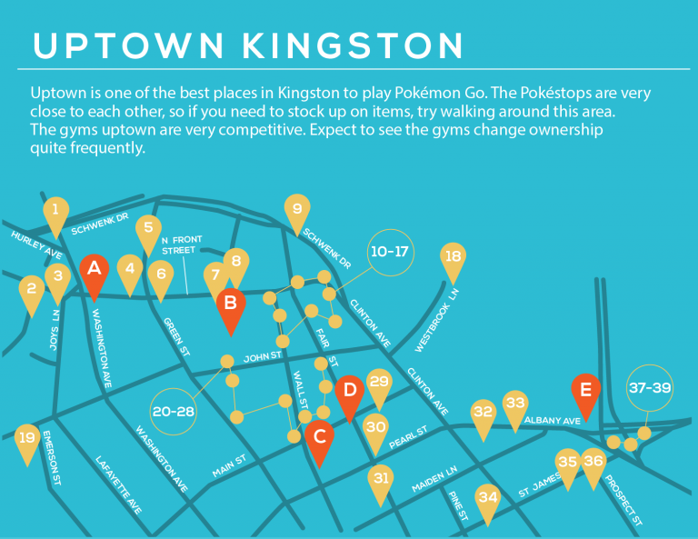 Kingston Creative made a Pokemon Go city map for Kingston
